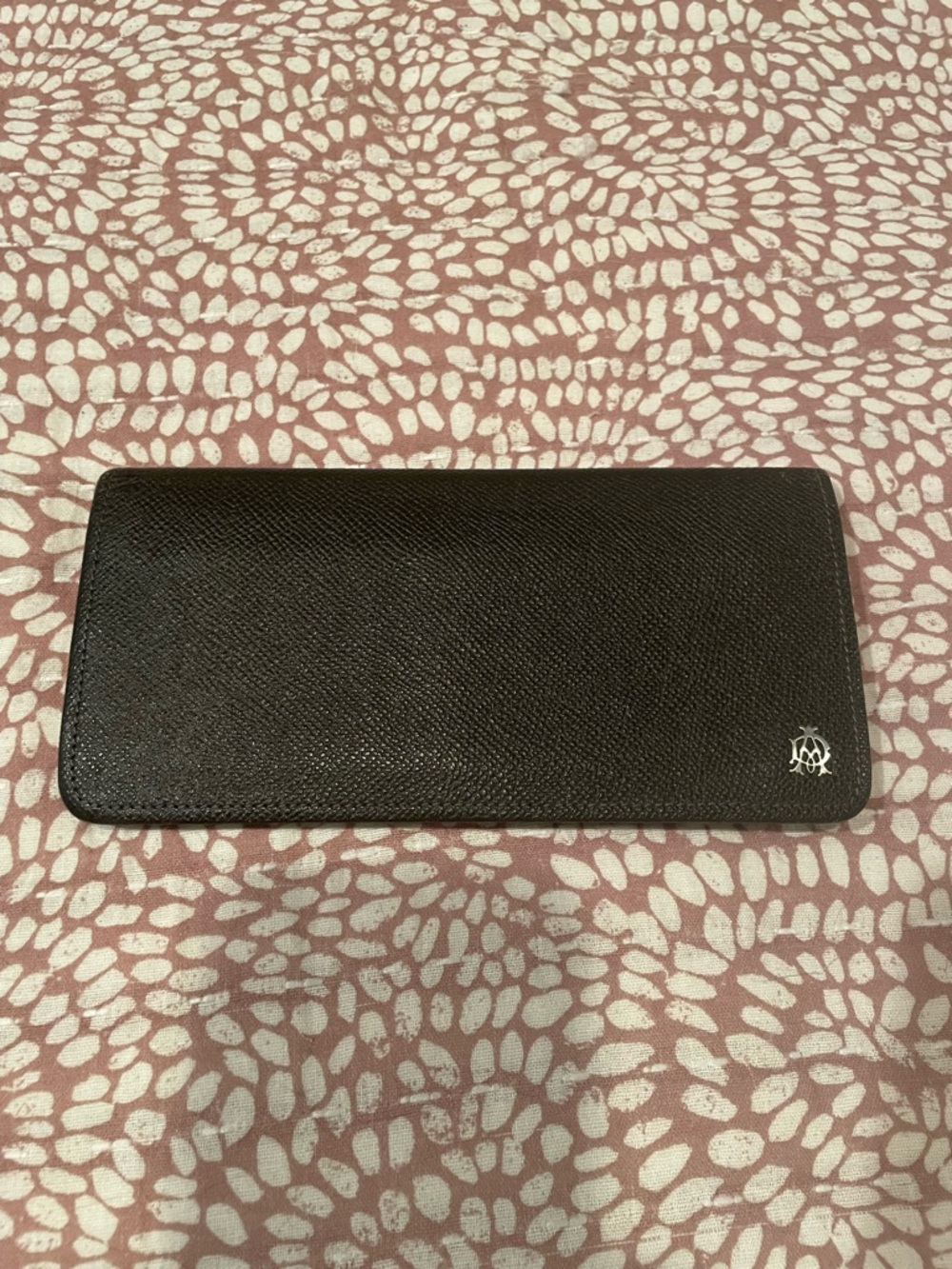 Dunhill Black Leather Long Wallet